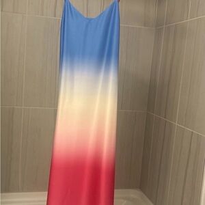 Pink & blue ombré slip dress in S